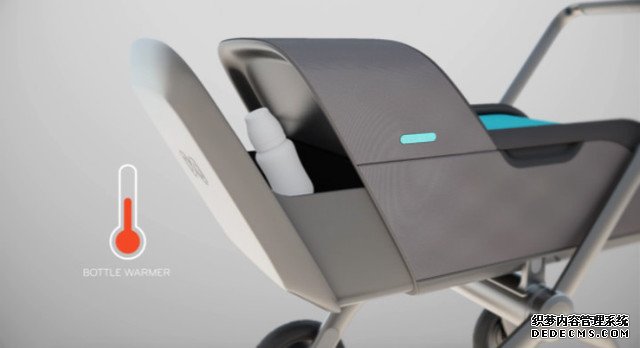 这款智能婴儿车，不仅跟着跑还能暖奶瓶